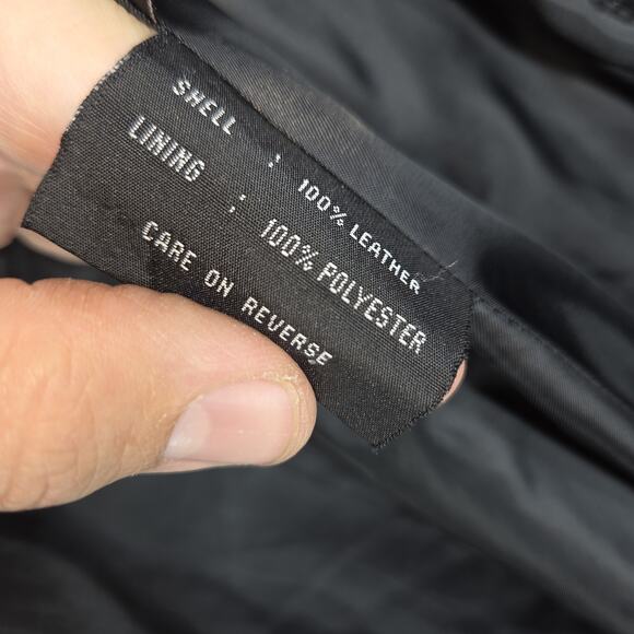 Vtg Colebrook Leather Jacket XL Black Button Designer Soft Party Business - Picture 11 of 16